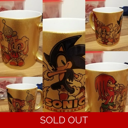 Sonic the Hedgehog gold mug